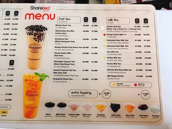 タピオカミルクティがおいしいカフェチェーン「Sharetea」（シェアティー）