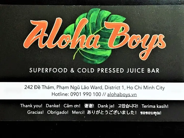 ホーチミンで300円でコールドプレスジュースが飲めるお店　～Aloha Boys（アロハ・ボーイズ）～