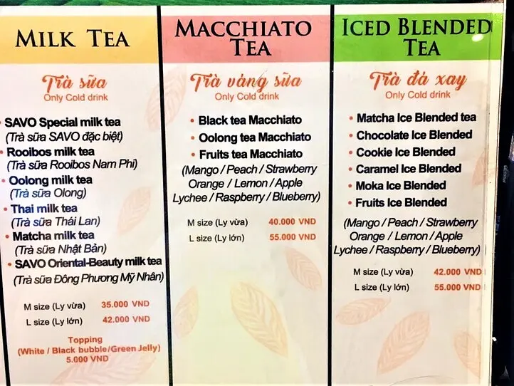 お土産購入にもおすすめ！　ベトナム茶やマグカップが買えるカフェ　~「Savo Tea & Herbs」