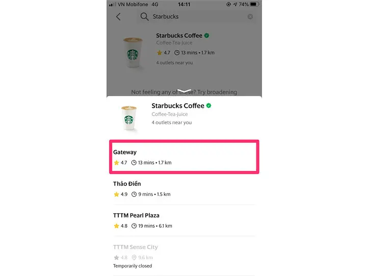 【Grabfood】デリバリーを使ってお家でスターバックスを飲もう