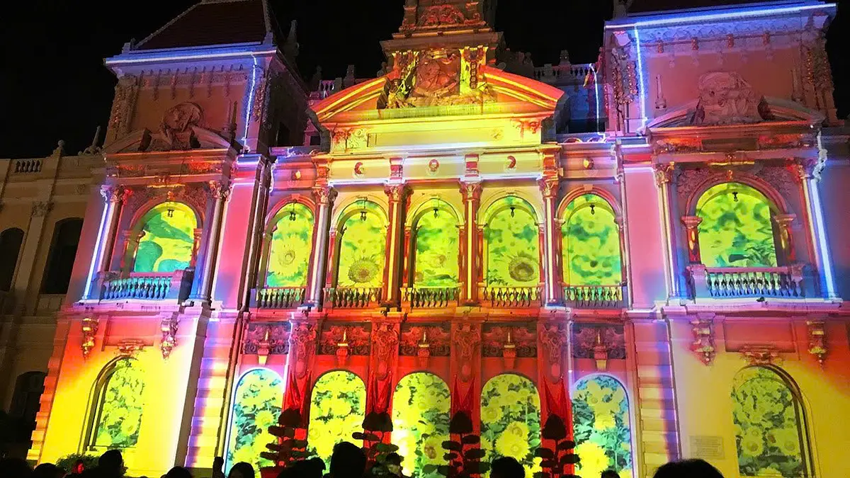 【ホーチミン】今週のイベント：ホーチミン市のグエンフエ歩行者天国で3Dマッピング (Mapping 3d)お祭り開催！  