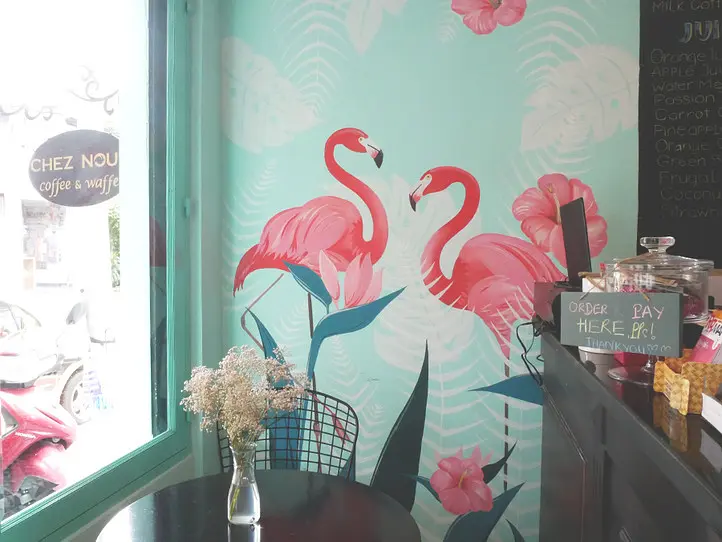 2区タオディエンにある、焼き立てワッフルが美味しいカフェ