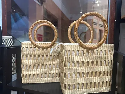 ラタンリング・かごバッグ