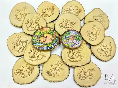 B/S アートスタジオ ドンホーアートとウッドプレート絵付け体験