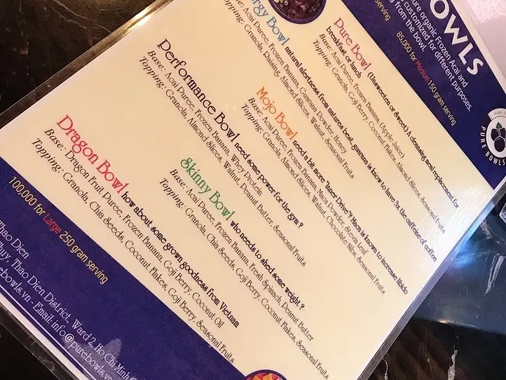 ホーチミンで食べる美食！アサイーボウル〜PURE BOWLS(ピュアボウルズ)〜