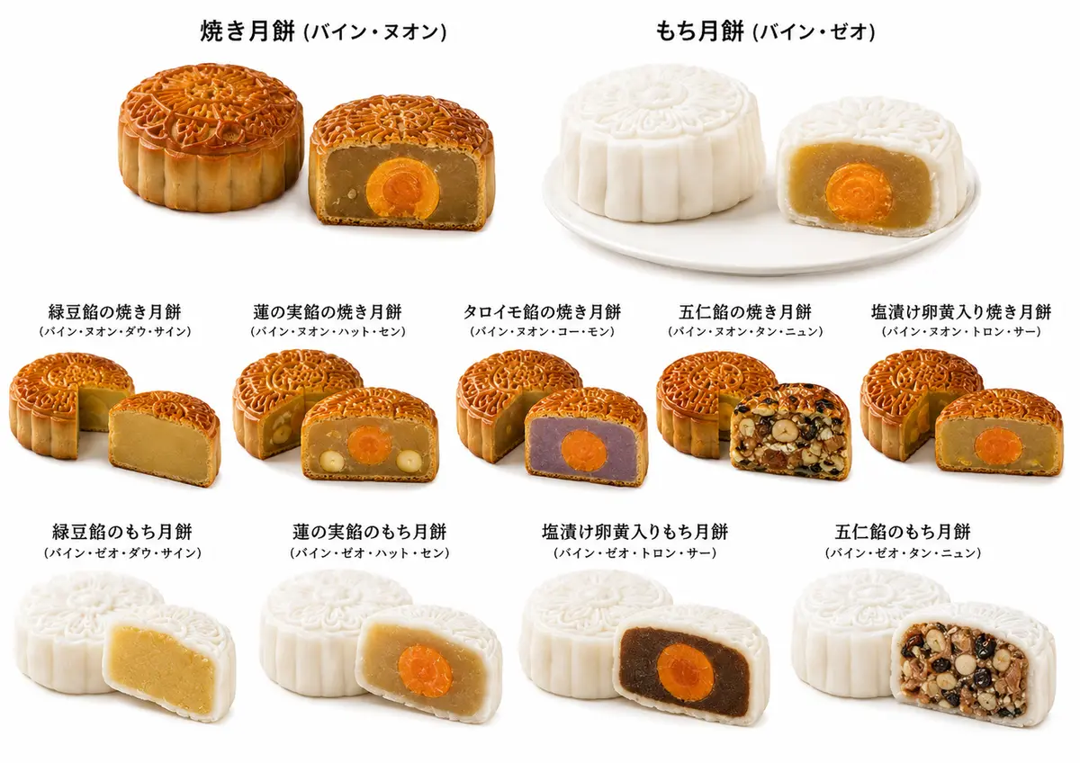 8月下旬、ホーチミンの街に月餅の屋台が登場し始める