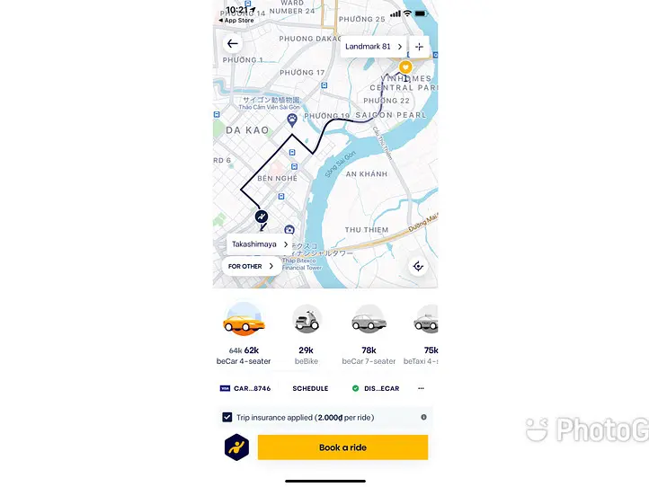 Grabにつぐ配車アプリ「be」を使ってみよう