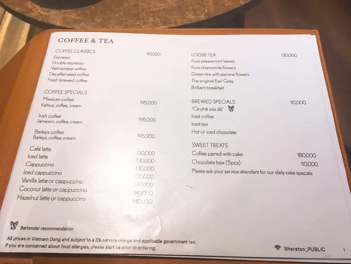 5ツ星・シェラトンホテルで大満足のアフタヌーンティーを