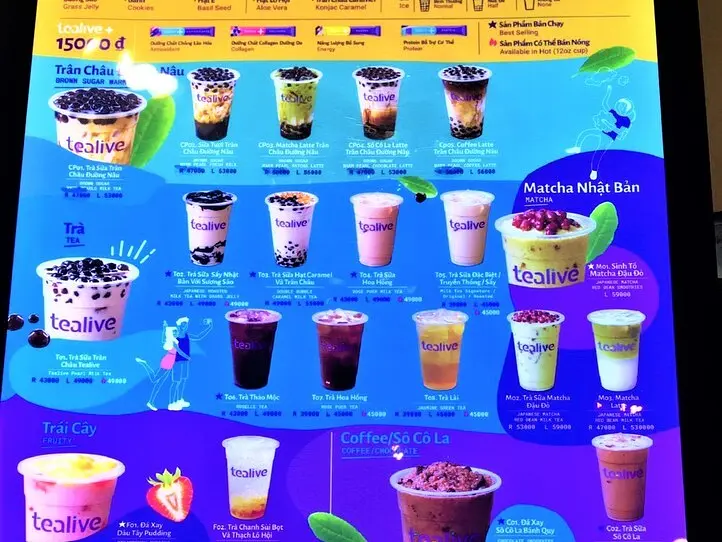 個性的なメニューのカフェチェーン「tealive」