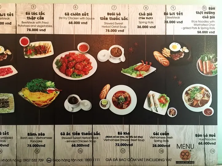 メニューが豊富なフォーのチェーン店「pho 99」（フォー99）