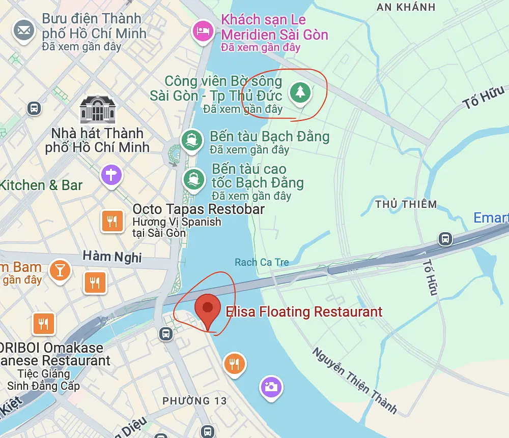 カウントダウン花火！ – Elisa Floating Restaurantのスペシャルディナーと絶景ホーチミン
