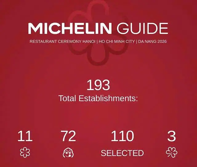 Michelin Guide 2026：ベトナムで初めてミシュラン一つ星獲得店が11軒に到達