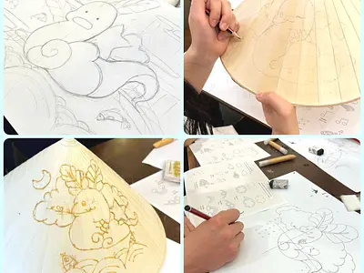 B/S アートスタジオ ドンホーアートとノンラー絵付け体験