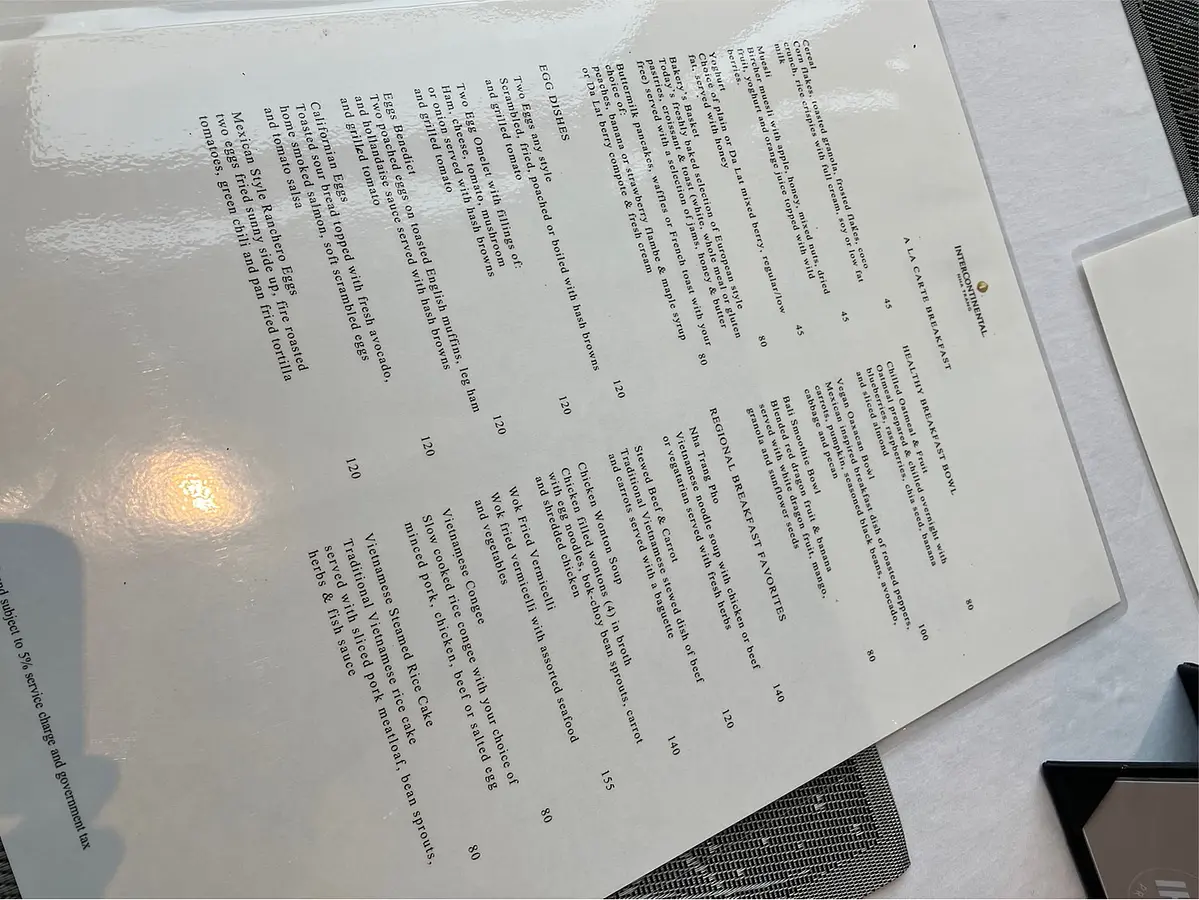 【ニャチャン】海を眺められるインターコンチネンタルホテルニャチャンのカフェテリア